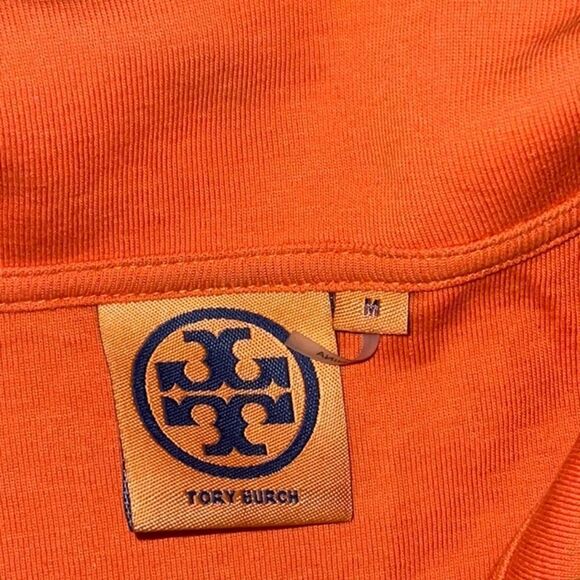 Tory Burch short sleeve tee with gold buttons - Picture 2 of 5